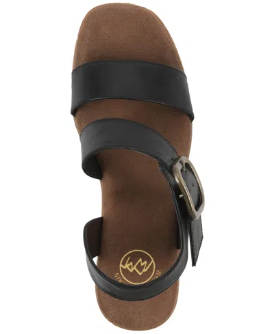 White Mountain Barb Platform Sandal In Black