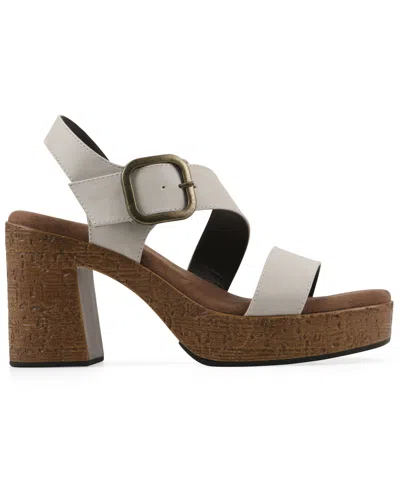 White Mountain Barb Platform Sandal In Multi