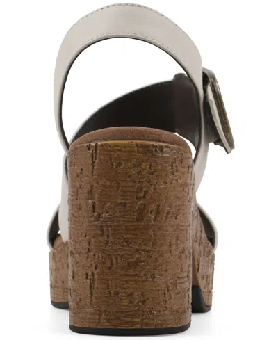White Mountain Barb Platform Sandal In Multi