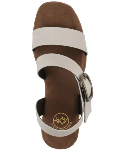 White Mountain Barb Platform Sandal In Multi