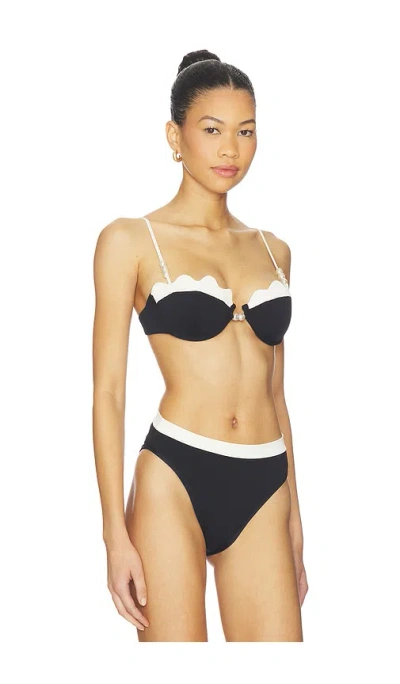 L*space Lspace Sunrise Shell Bikini Top In Black