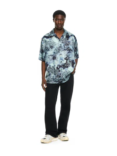 Off-white Multicolor Viscose Pattern Shirt In Blue