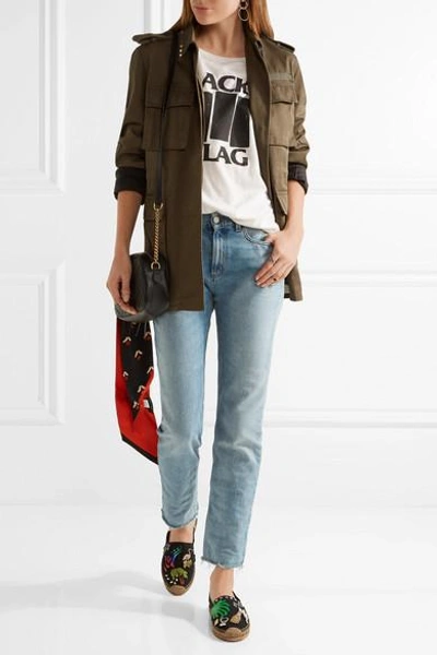 Marc Jacobs Sienna Embellished Appliquéd Canvas Espadrilles