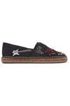 Marc Jacobs Sienna Embellished Appliquéd Canvas Espadrilles