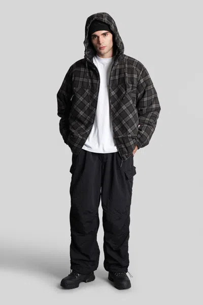 Roa Logger Wool Primaloft Checked Jacket In Black