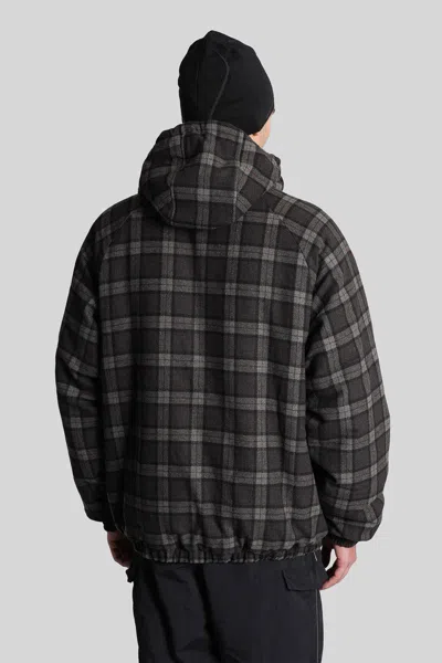 Roa Logger Wool Primaloft Checked Jacket In Black