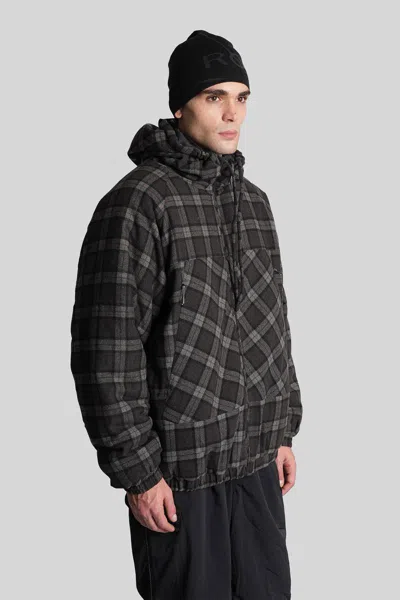 Roa Logger Wool Primaloft Checked Jacket In Black