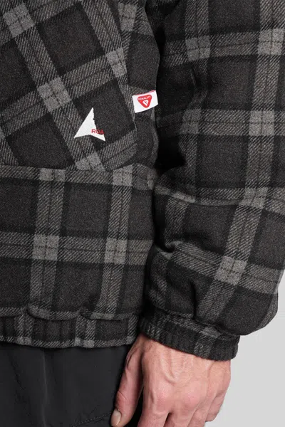 Roa Logger Wool Primaloft Checked Jacket In Black