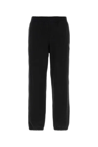 Burberry Men Ronnie Cotton Jogging Trousers In Black