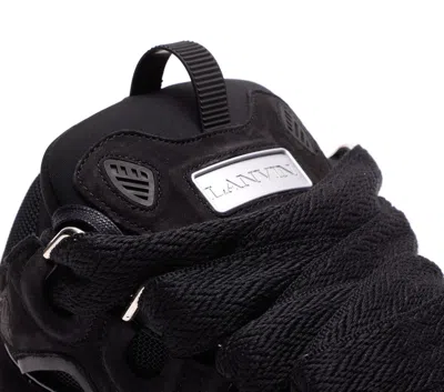 Lanvin Dark Blue Curb Sneakers In Black