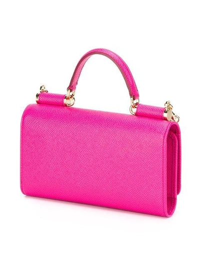 Shop Dolce & Gabbana Mini Von Wallet Crossbody Bag In Pink
