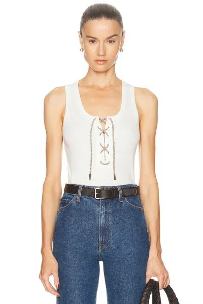 Burberry Adjustable-drawcord Tank Top In White