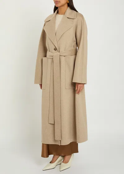 Joseph Spencer Belted Wool And Cashmere-blend Trench Coat In Neutral