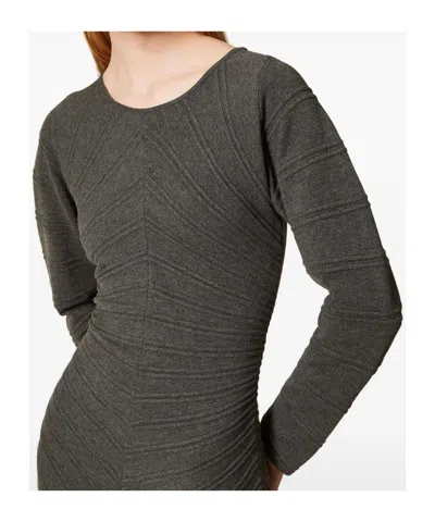 Twinset Short Knit Dress With Stitch Pattern In Green