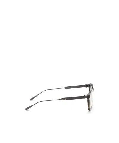 Akoni Wise Rectangular Tortoiseshell Optical Glasses With Metallic Temples In Gray