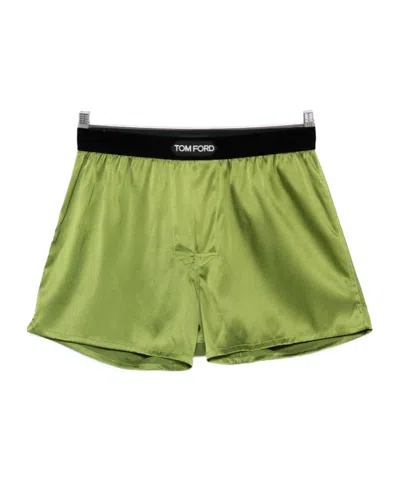 Tom Ford Elasticated Boxers In Green
