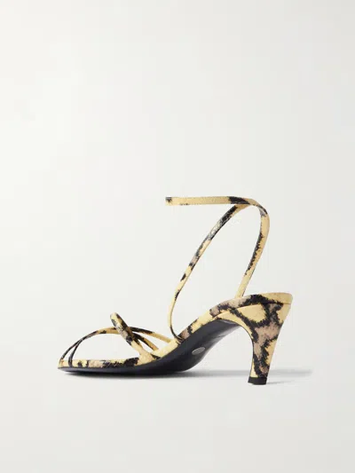 Proenza Schouler Uma Ankle Strap Sandals In Embossed Python Resin Multi In Multi