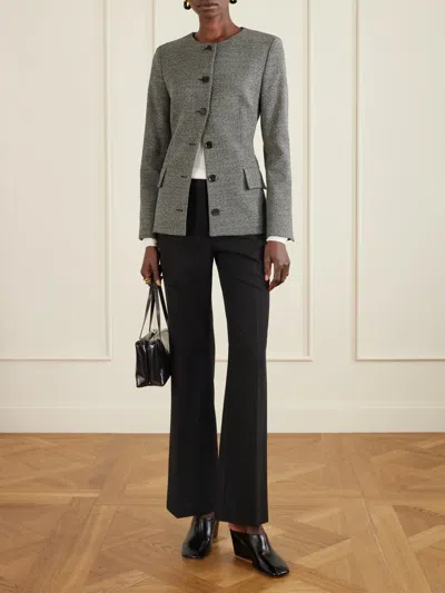 Proenza Schouler Slant Leather Mules In Black