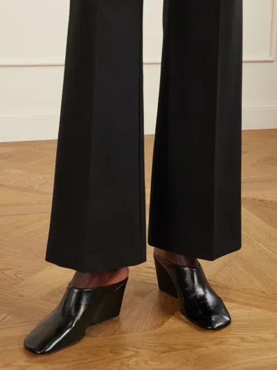 Proenza Schouler Slant Leather Mules In Black