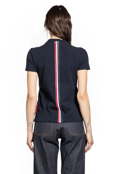Thom Browne Rwb Stripe Tee In Blue