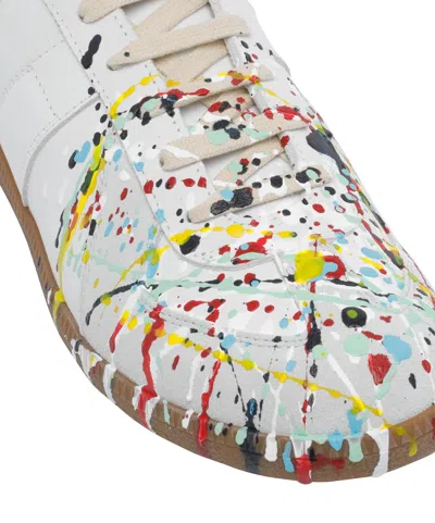 Maison Margiela Replica Paint Splatter-effect Low-top Sneakers In White