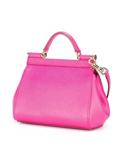 Dolce & Gabbana Small Sicily Shoulder Bag In Pink | ModeSens