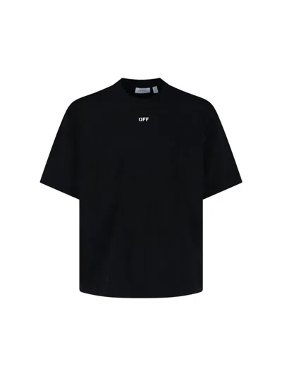 Off-white Logo-print Spray T-shirt In Black