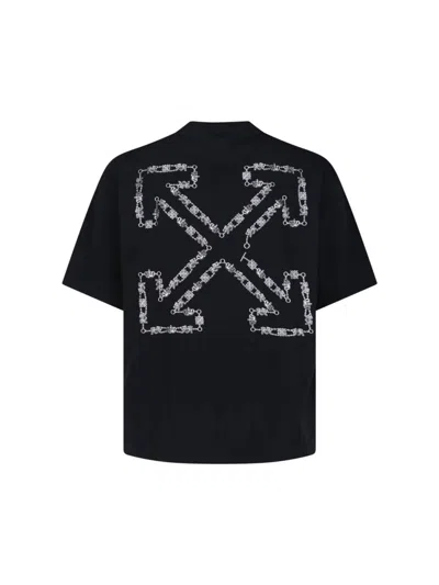 Off-white Logo-print Spray T-shirt In Black