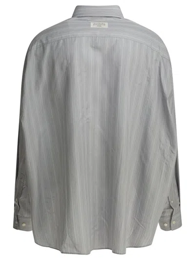 Acne Studios Soffia Stripe Shirt In Gray