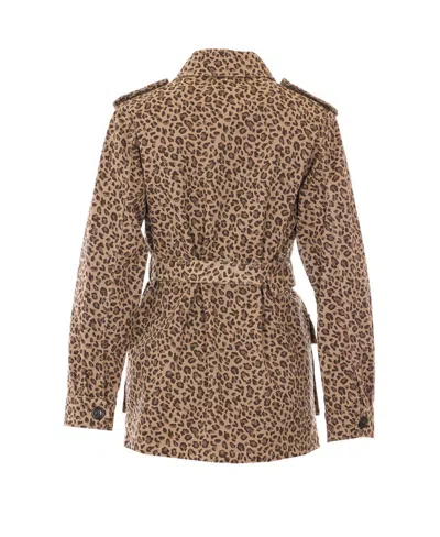 Twinset Leopard-pattern Jacket In Brown