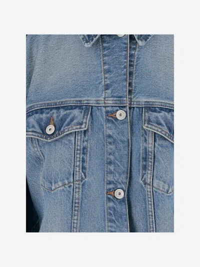 Jacquemus Classic Cotton Denim Jacket With Tailored Hem And Chest Pockets In Blue