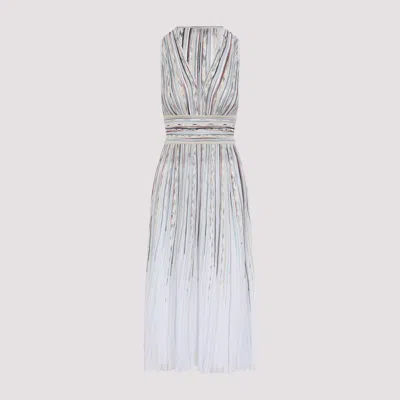 Missoni Striped Knit Midi Dress Empire Waist In Multi