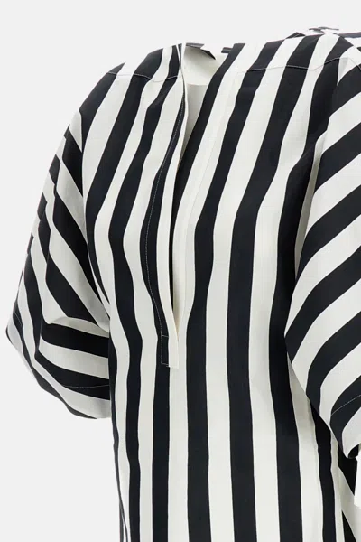 Jacquemus Womens Jacquard Medium Stripes Moisson Striped Cotton And Silk Tunic In Multi