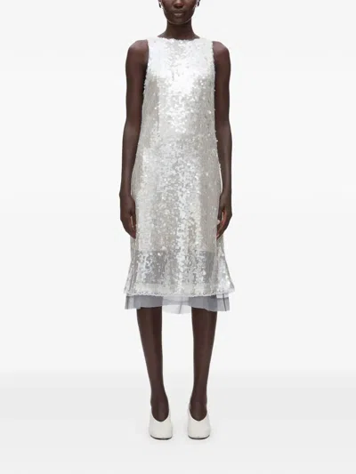 3.1 Phillip Lim Sequin-embellished Midi Dress In Gray