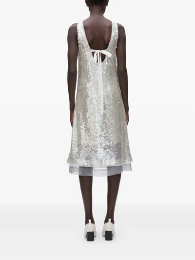 3.1 Phillip Lim Sequin-embellished Midi Dress In Gray