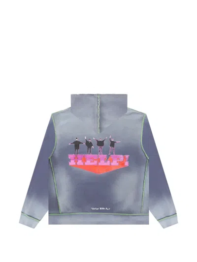 Better Help Graphic Sweater In Blue