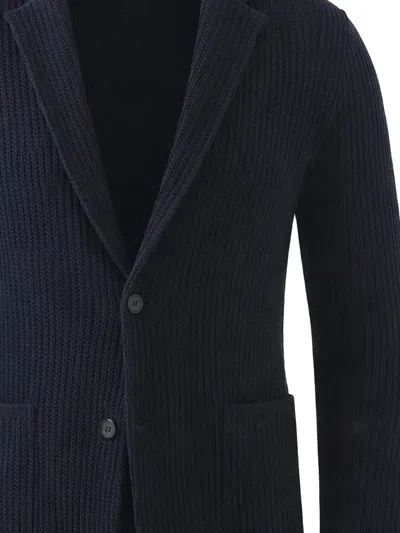 Patrick Assaraf Button Patch Pocket Blazer In Brown