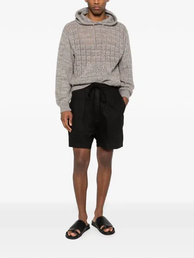 Thom Krom Drawstring Shorts In Black