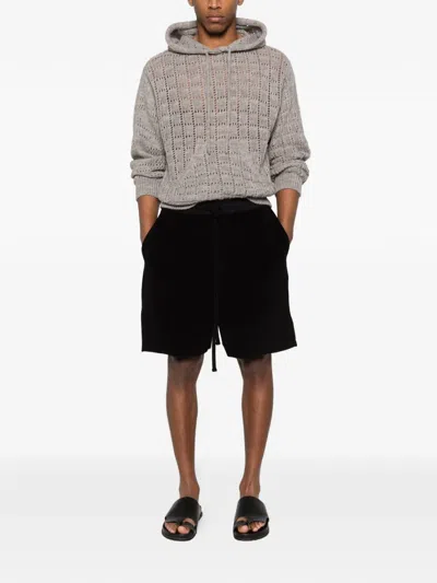 Thom Krom Drawstring Shorts In Black