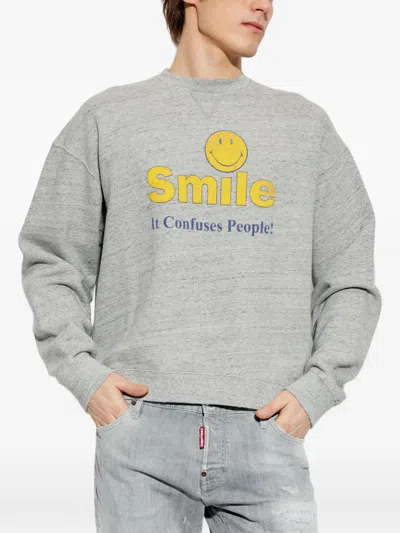 Dsquared2 Long-sleeved Sweatshirt In Gray