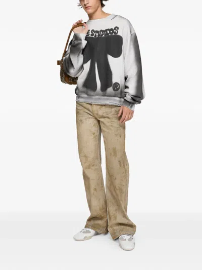 Acne Studios Graphic-print Sweatshirt In Multi