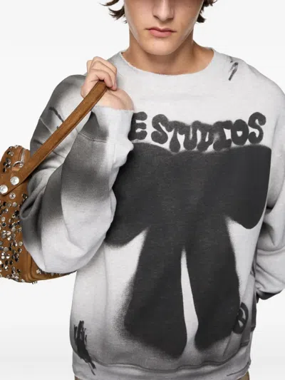 Acne Studios Graphic-print Sweatshirt In Multi