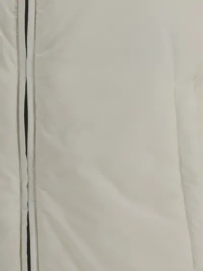 Herno Beige Polyamide Sleveless Jacket In Gray