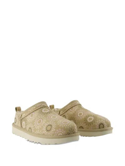 Ugg Classic Micro Sun Stitch Ankle Boots In Neutral