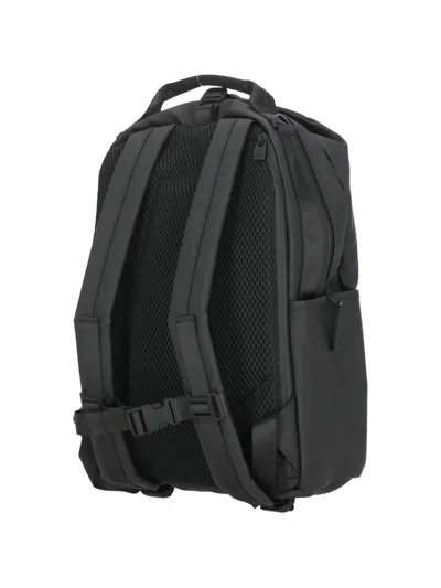 Rains Clip Front Backpack In Black