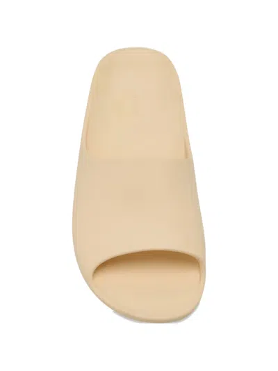 The Row Ama Rubber Flat Slide Sandals In White