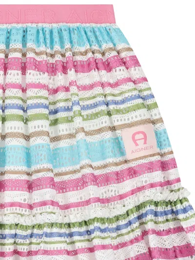 Aigner Striped Skirt In Multi