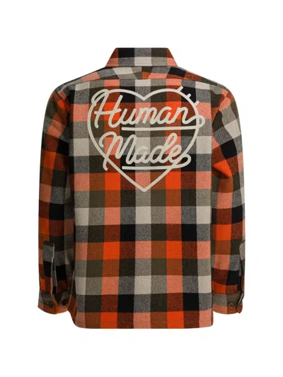 Human Made Wool Overshirt Jacket Jackets And Coats Orange In Red