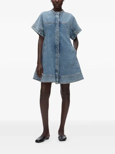 3.1 Phillip Lim Trapeze Light Denim Dress In Blue