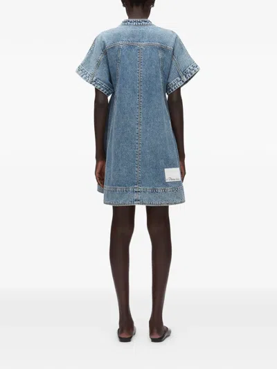 3.1 Phillip Lim Trapeze Light Denim Dress In Blue